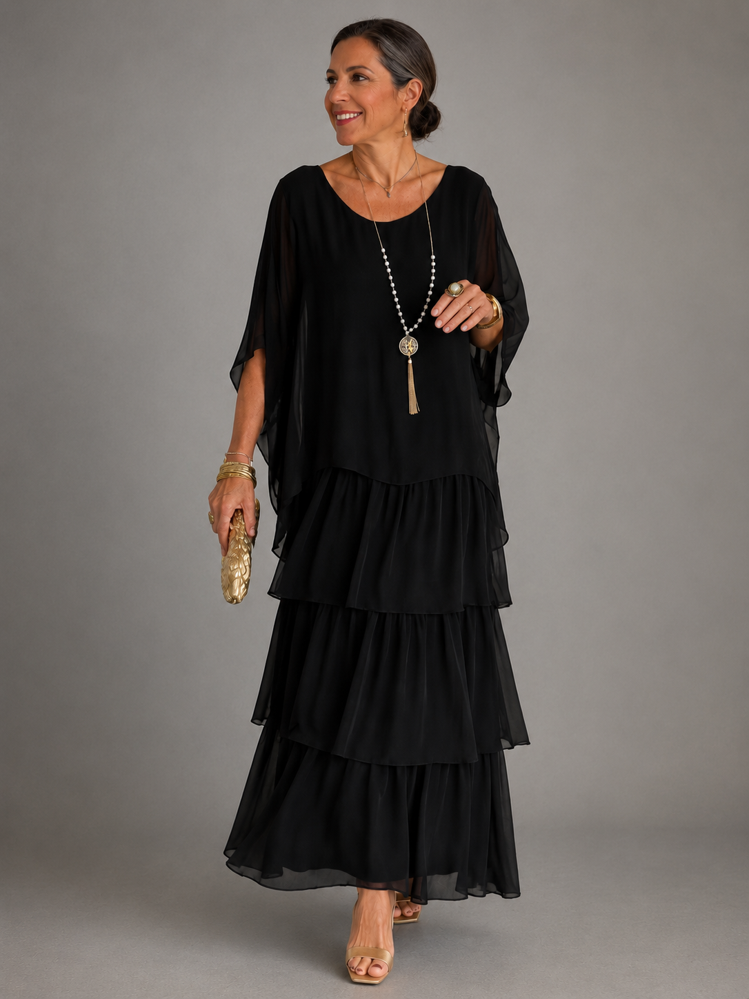 Matilda | Elegancka, zwiewna sukienka maxi