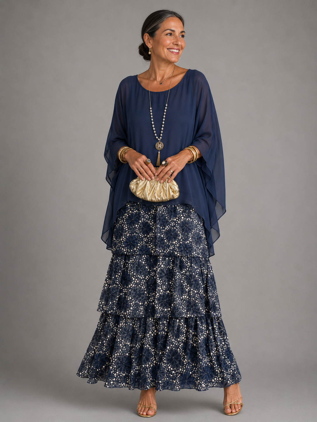 Matilda | Elegancka, zwiewna sukienka maxi