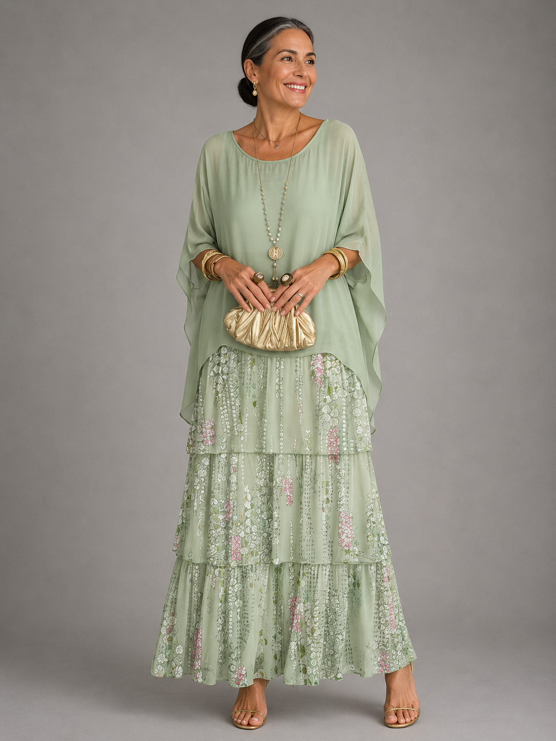Matilda | Elegancka, zwiewna sukienka maxi