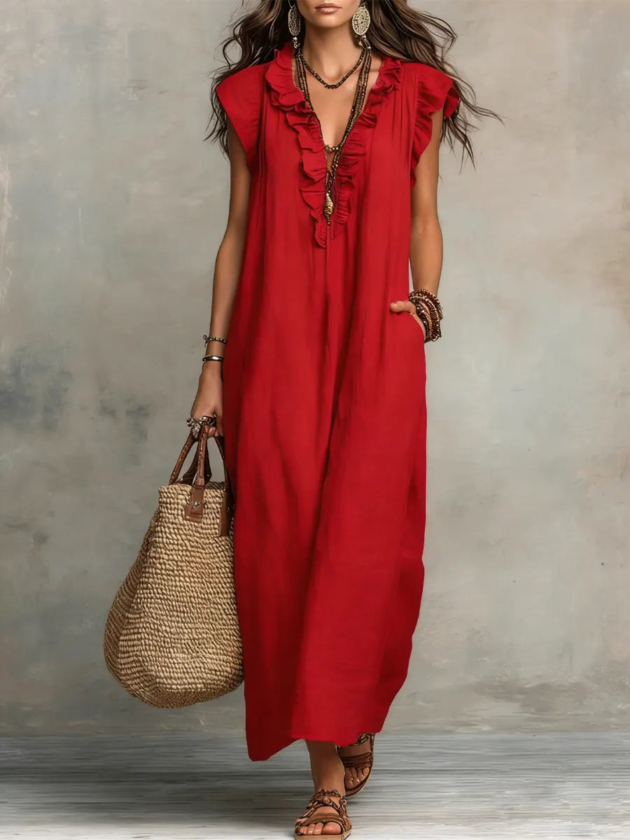 Milena | Sukienka Boho z Falbankami