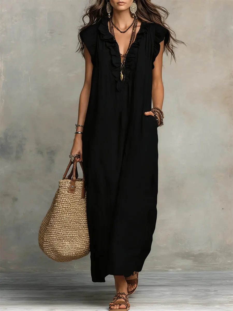 Milena | Sukienka Boho z Falbankami