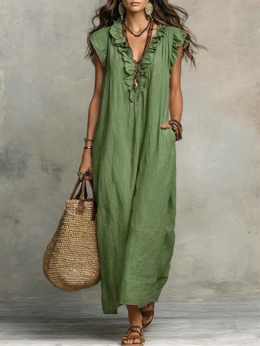 Milena | Sukienka Boho z Falbankami