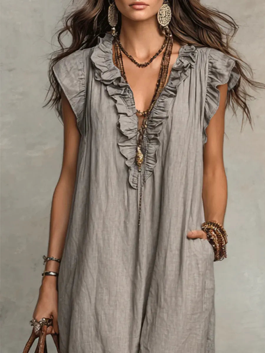 Milena | Sukienka Boho z Falbankami