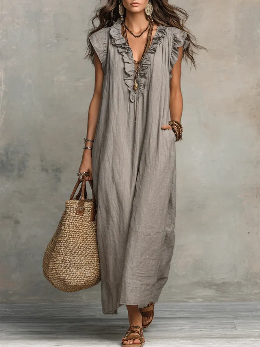 Milena | Sukienka Boho z Falbankami